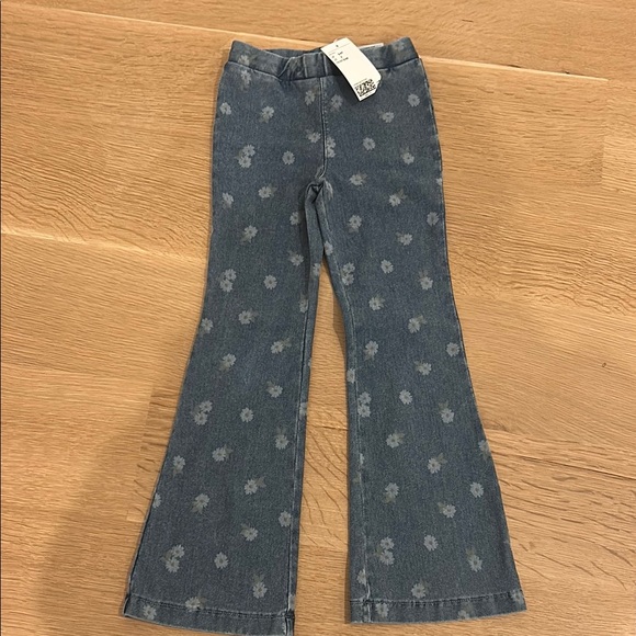 H&M Other - H&M Blue Flared Jeans with Floral Print